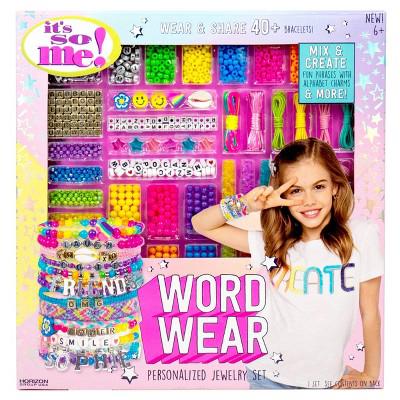 Word Wear Personalized Jewelry Making Set - Its So Me: Bracelet & Friendship Kit for Girls, 1175 Pieces, Beads & Charms : Target