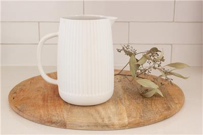 Flax Amity Jug - Snow White 20cm – Cotton and Clay