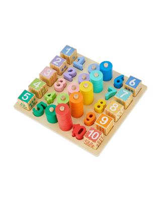 Wooden Play: Wooden Mega Stack and Count - Kmart