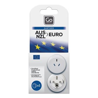 Go Travel Outbound Europe Travel Adaptor White