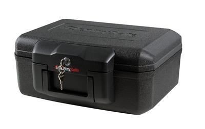 SentrySafe Small Fire Safe Security Chest with Key Lock, Black, 5-L