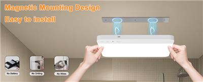 Motion Sensor Closet Lights with Remote: Rechargeable Shower Light Waterproof, Magnetic Battery Operated Ceiling Lights, No Wired LED Motion Activated