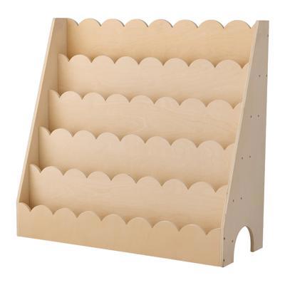 KFFKFF Montessori Bookshelf, 5-Tier Scalloped Kids Bookshelf, Front Facing Toddler Bookcase, Dual Hooks for Hanging Backpacks - Walmart.ca