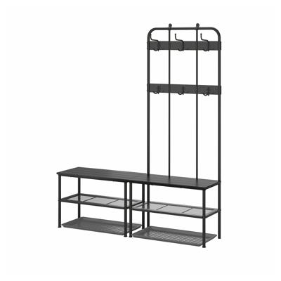 NIPÅSEN / BAGGMUCK hallway furniture, set of 4, black/gray - IKEA CA