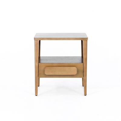 Modern Hevea Wood Nightstand Solid Wood Bedside Table With Drawer - Etsy
