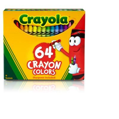 Crayola 64ct Crayons with Sharpener Kids School Supplies  Art Classroom Essentials for Teachers Coloring Gift Ages 3+ : Target