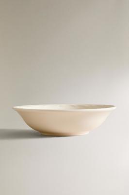 EARTHENWARE BOWL WITH RAISED-DESIGN EDGE - Ecru | ZARA United States