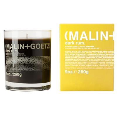 MALIN+GOETZ Dark Rum Candle – Home Grown Tomato Aroma Fragrance Scented Candle, Natural Wax Blend, Fresh & Verdant Scent, Vegan & Cruelty Free, Single