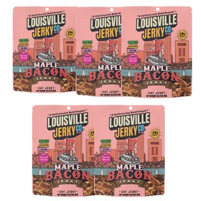Louisville Jerky Co. Maple Bacon Vegan Jerky, 3 oz, 5-Pack