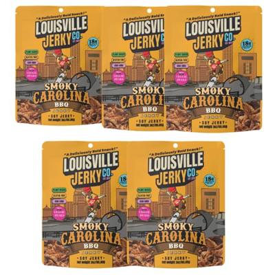 Louisville Jerky Co. Smoky Carolina BBQ Vegan Jerky, 3 oz, 5-Pack