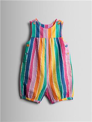 Buy JoJo Maman Bébé Rainbow Multi Stripe Dungaree from Next Denmark