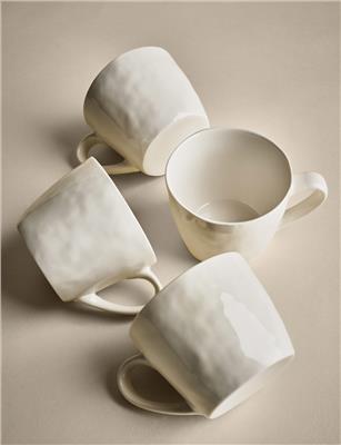 Set of 4 Artisan Mugs | M&S | M&S