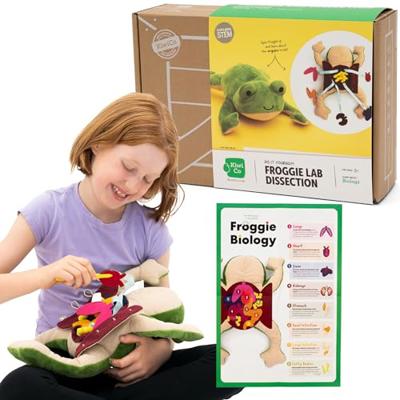 KiwiCo Froggie Lab Dissection Plush Toy - Anatomy Learning Toy for Ages 3 and Up