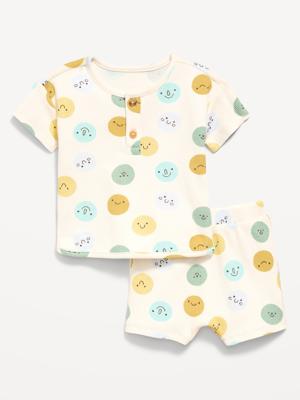 Jacquard-Knit Henley Shirt and Shorts Set for Baby | Old Navy