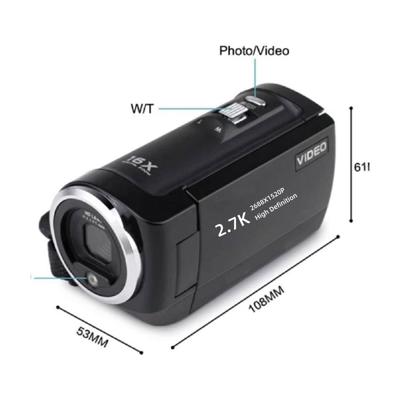 2.7K HD Digital Video Camera - 56MP, 2.8-inch Screen, 16x Zoom, Electronic Image Stabilization, LED Fill Light, Suitable for Home, Travel, or Student