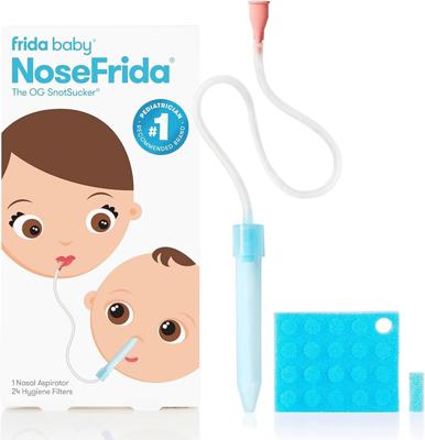 Frida Baby NoseFrida Nasal Aspirator, Snot Sucker Suitable for Newborns and Babies, Baby Nose Sucker with 24 Extra Hygiene Filters : Amazon.co.uk: Bab