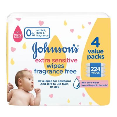 Johnson s baby wipes extra sensitive 4 value pack 244 wipes 594