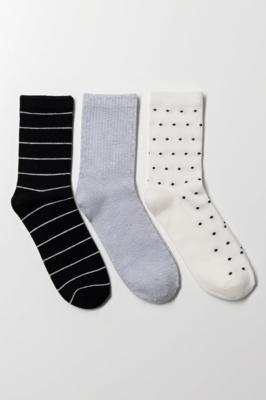 3 Pack Spot Socks Black, Grey And White - Socks & Hosiery | Ackermans – Socks & Hosiery | Ackermans