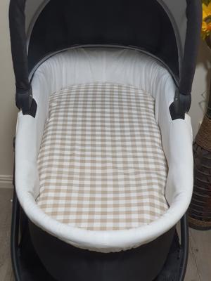 Pram/stroller bassinet liner-Lion brown gingham – Funky Babyz