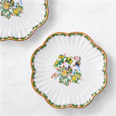 Famille Rose Scalloped Appetizer Plates Set | Williams Sonoma