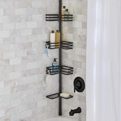 Free Shipping! Better Homes & Gardens Tension Pole Shower Caddy, 3 Tier, Matte Black, Fits 5 to 9 ft - Walmart.com