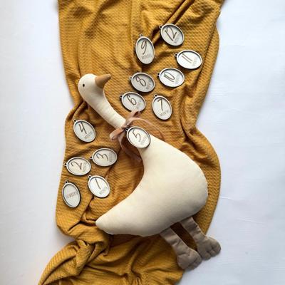 Baby Milestone Marker Boy and Girl Growth Tracker Plush Animal Toy Newborn Photoshoot Prop Goose Theme Nursery Decor Milestone Baby Sign - Etsy