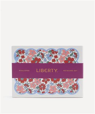 Liberty Scalloped Shaped Notecards Set of 8 | Liberty