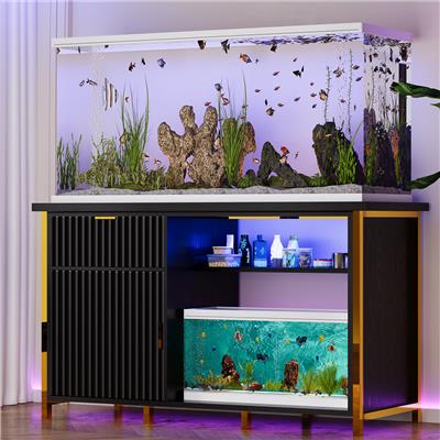 Tucker Murphy Pet™ Helge 55-75 Gallon Fish Tank Stand with ED Light, Heavy Duty Aquarium Stand & Reviews | Wayfair
