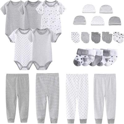 Amazon.com: MAMIMAKA Newborn Layette Gift Set Bodysuits Pants for Baby Girl and Boy 24 Piece 100% Cotton Essentials and Accessories: Clothing, Shoes &
