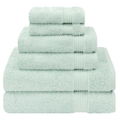 American Soft Linen Bekos 6 Piece Towel Set, 100% Cotton Bath Towel Set for Bathroom, Mint : Target