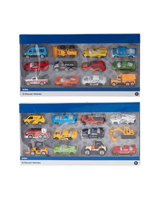 12 Pack Diecast Vehicles - Assorted - Kmart