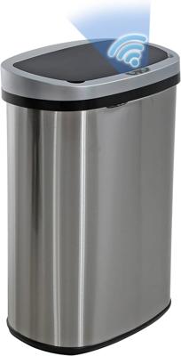 Amazon.com: BestOffice | 13 Gallon Trash Can with Lid | Automatic Touchless Garbage Can | Odor Control | Modern Oval Design | Easy to Clean | Stainles