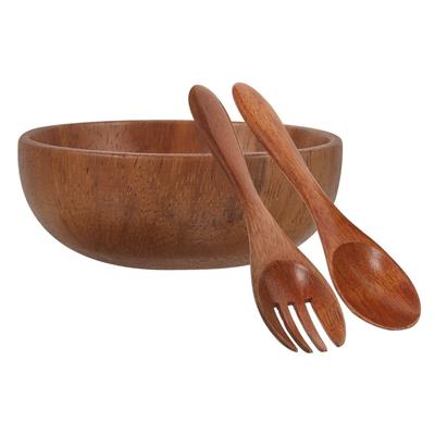LEEYNEER Wooden Bowl Tableware Salad Serving Bowl Extra Large Salad Bowl Flair Serving Bowl Wooden F