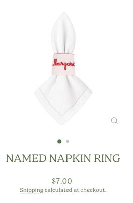 Named Napkin Ring
– Eva Note Co