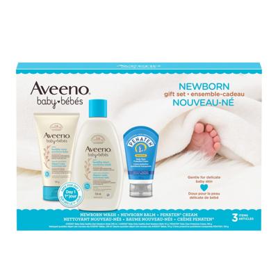 Aveeno Baby Healthy Start Newborn Gift Set, Newborn Wash, Newborn Balm, Penaten Cream, Fragrance Free, 3 Products - Walmart.ca