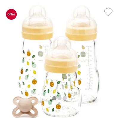 MAM Glass Baby Bottle Set Including Start Soother - Boots