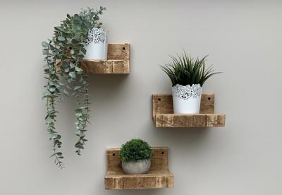 Rustic Floating Shelves: Small Wall Decor, Shelf, Shelving (22cm Wide) - Etsy UK