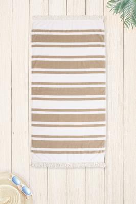 Fringe Bay Stripe Cotton Beach Towel, 85x160cm