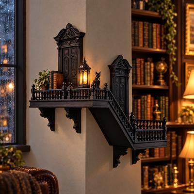 Gothic Castle Staircase Corner Shelf
 – EnchantiNook
