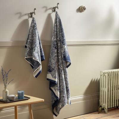 Buy Habitat x Morris & Co. Tulip Toile Bath Sheet - Navy | Towels | Habitat