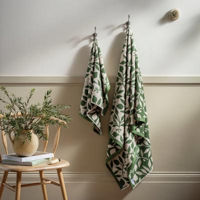 Buy Habitat x Morris & Co. Rosehip Bath Sheet - Green -150x100cm | Towels | Habitat