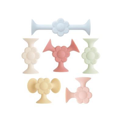 Mushie Silicone Suction Builders (Daisy) : Target