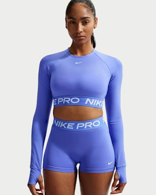 Nike Pro Womens Dri-FIT Cropped Long-Sleeve Top. Nike ZA