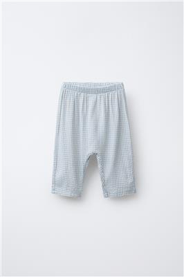 TEXTURED CHECK TROUSERS - Sand / Blue | ZARA United Kingdom