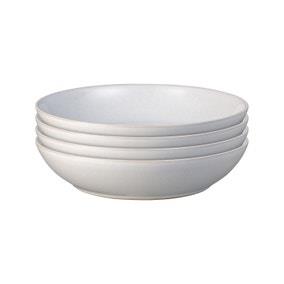 Denby Elements Stone White Set of 4 Pasta Bowls | Dunelm
