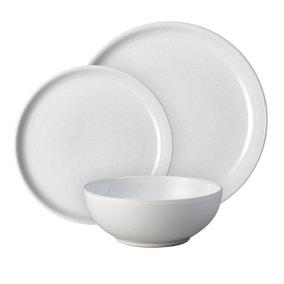 Denby Elements Stone White 12 Piece Dinner Set | Dunelm