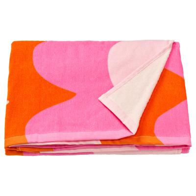KONBJÖRNBÄR beach towel, pink/orange, 100x180 cm (39x71) - IKEA CA