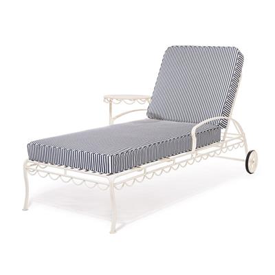 The Al Fresco Sun Lounger in Laurens Navy Stripe | Antique White Fram | Business & Pleasure Co Aus