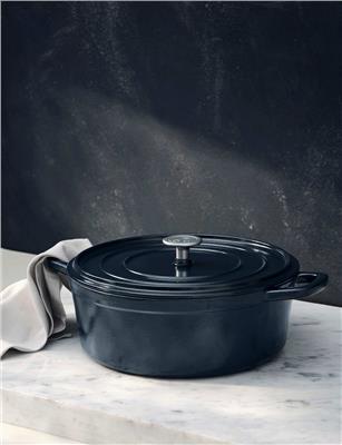 Cast Iron Shallow Blue Casserole Dish | M&S X Tom Kerridge | M&S