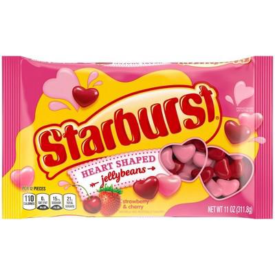 Starburst Strawberry and Cherry Valentines Heart Shaped Jellybeans Candy - 11oz : Target